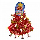 Карнавальная шапка «Елочка» со снеговиками, колокольчиками