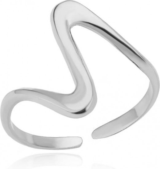 Кольцо женское открытое «Волна»