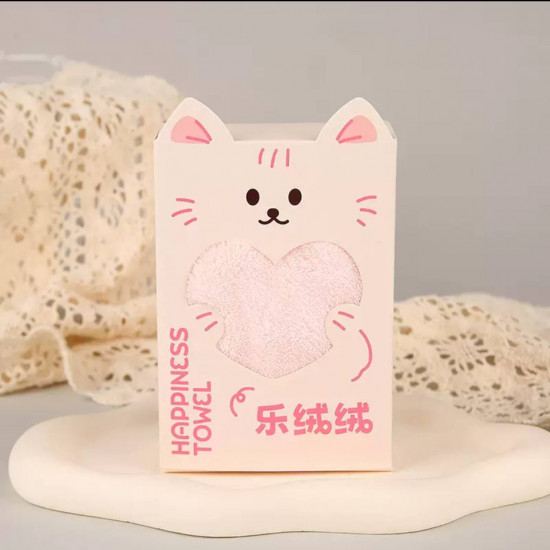 Подарочное полотенце «Розовый котик»