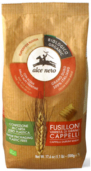 Фусиллони органические итальянские макароны из твердых сортов пшеницы «Каппелли»