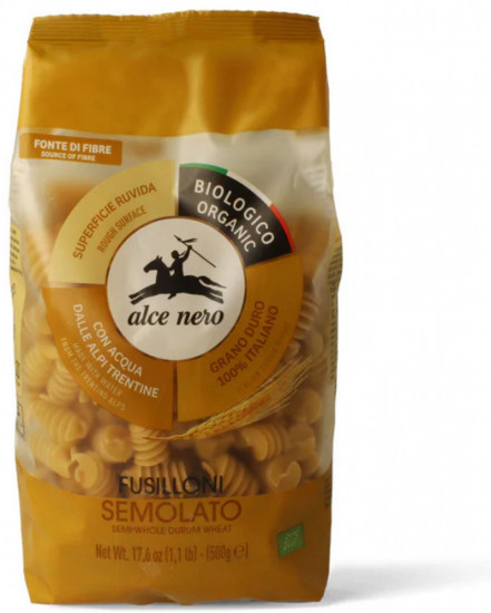 Фусиллони органические итальянские макароны из твердых сортов пшеницы