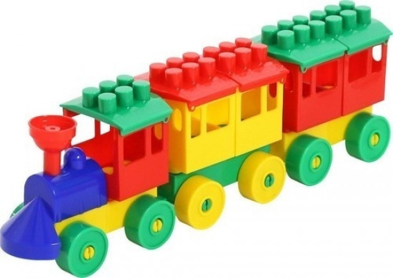 Конструктор-паровоз с двумя вагонами