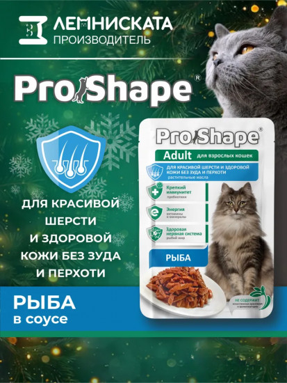 Корм для кошек влажный для красивой шерсти и здоровой кожи