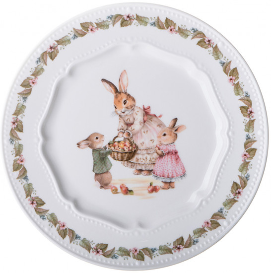 Тарелка закусочная «Rabbits family»