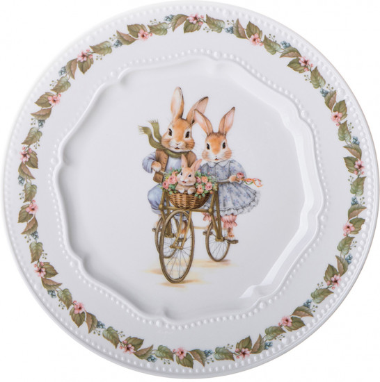 Тарелка закусочная «Rabbits family»