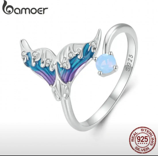 Кольцо «Хвост русалки с опалом»