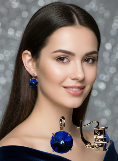 Серьги «Королевский синий»