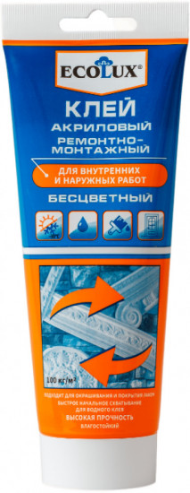 Клей акриловый ремонтно-монтажный, цвет Бесцветный