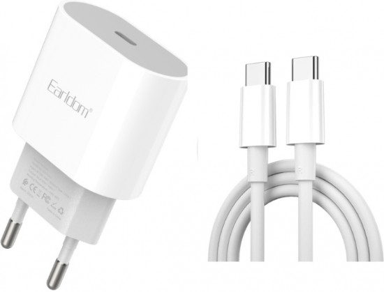 Комплект СЗУ Earldom ES-EU42CC 20W QC3.0 1xType-C порт + кабель Type-C-Type-C