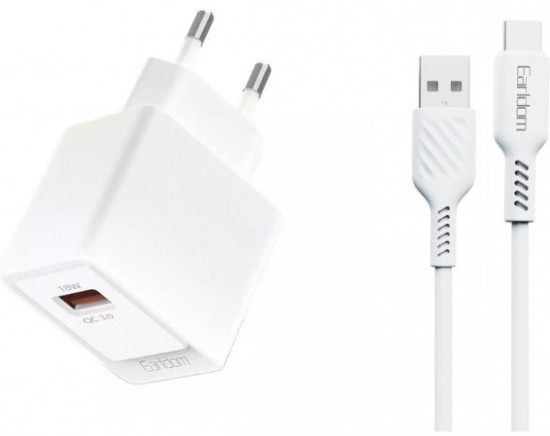 Комплект СЗУ Earldom ES-EU45 18W 1xUSB порт + кабель Type-C