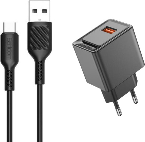 Комплект СЗУ Earldom ES-EU45 18W 1xUSB порт + кабель Type-C