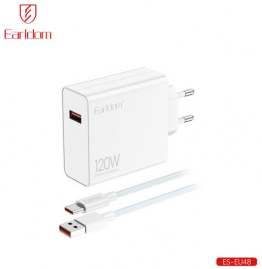 Комплект СЗУ Earldom ES-EU48 120W 1xUSB порт + кабель Type-C