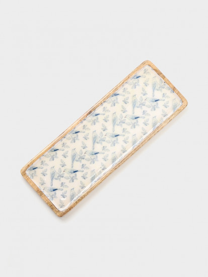 Блюдо прямоугольное «Синие птицы»