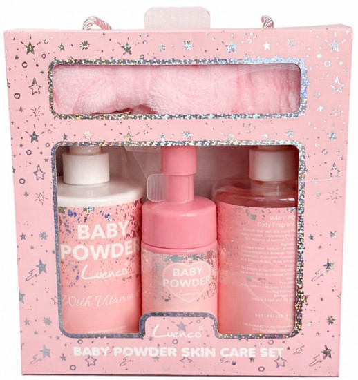 Набор ухода за кожей лица и тела 4 в 1 «Baby Powder»