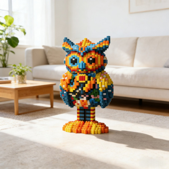 Конструктор 3D блочный «Сова из Гарри Поттера»