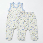 экрю/голубой