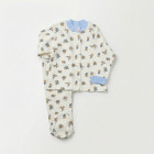 экрю/голубой