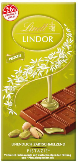 Шоколад молочный с тающей фисташковой начинкой