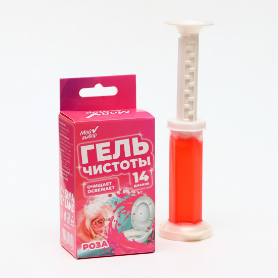 Гелевый освежитель для унитаза с дозатором «Роза»