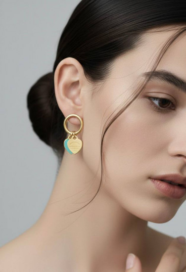 Серьги по мотивам «Tiffany Heritage: Double Heart»