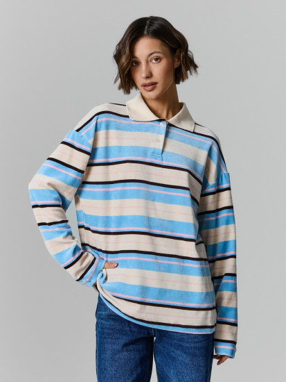 Лонгслив-поло женский