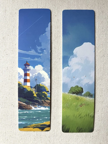 Набор закладок для книг «Пейзаж аниме»