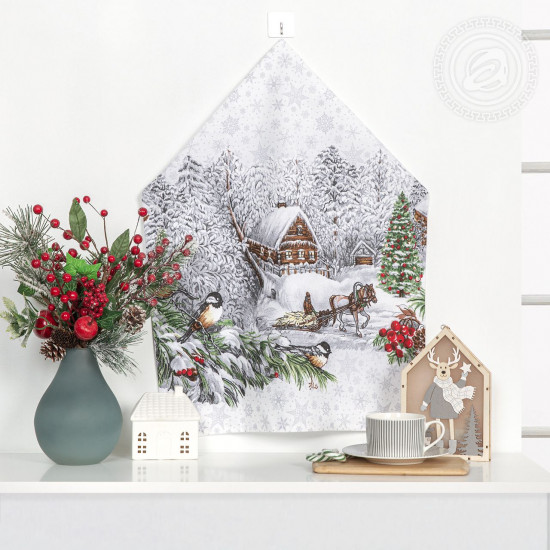 Полотенце кухонное из рогожки «Студеная пора»