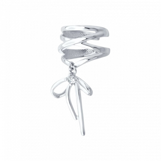 Серьга-кафф из серебра