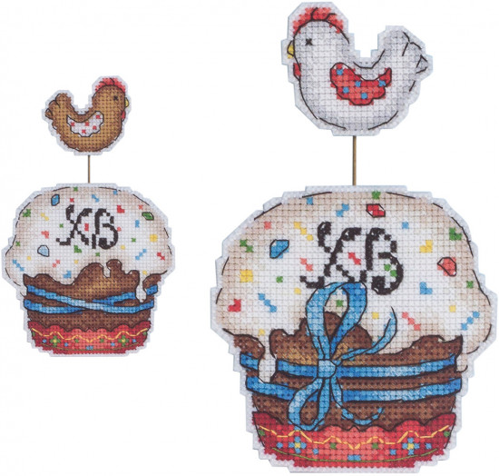Набор для вышивания на пластиковой канве «Пасхальный кулич»