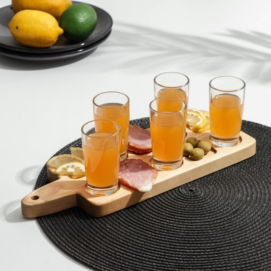 Доска-менажница деревянная для подачи шотов