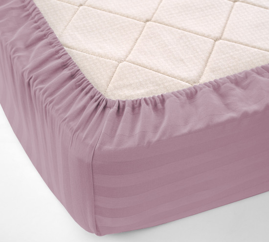 Простыня на резинке «Пыльная роза»