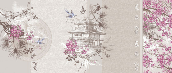 Комплект полотенец «Китайский пейзаж»