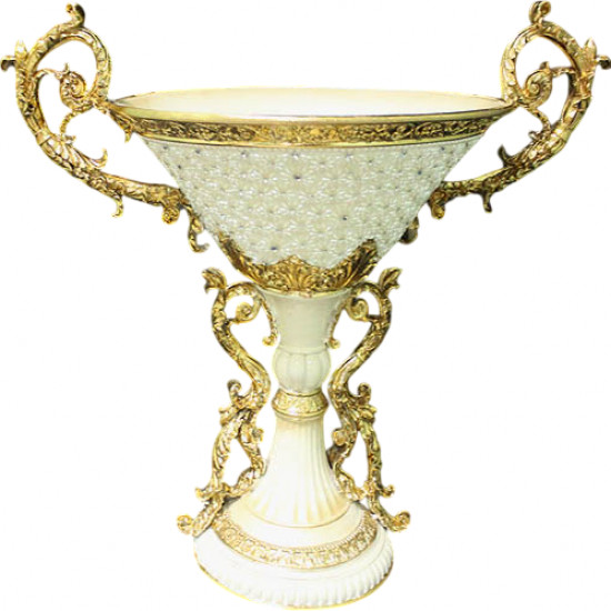 Фруктовница на ножке «Жемчуг в стразах»