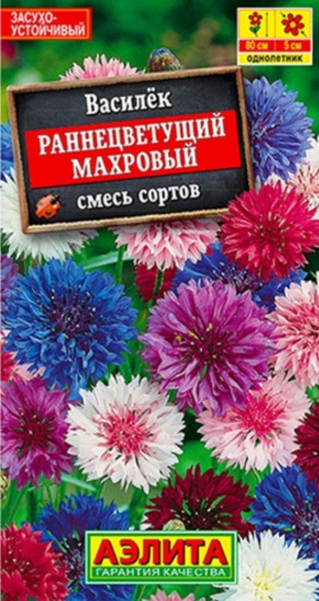 Семена василька махрового «Раннецветущий. Смесь окрасок»