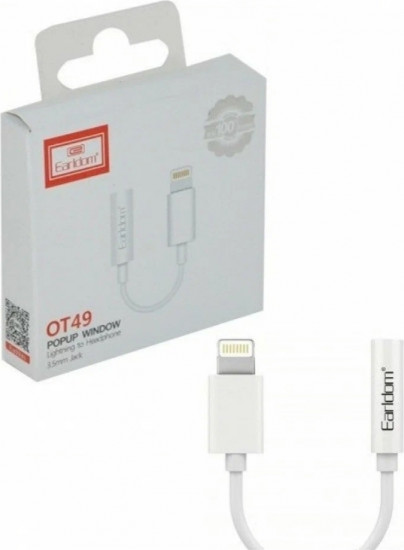 Кабель-переходник Earldom ET-OT49 Jack 3.5mm (F)-Lightning (M)