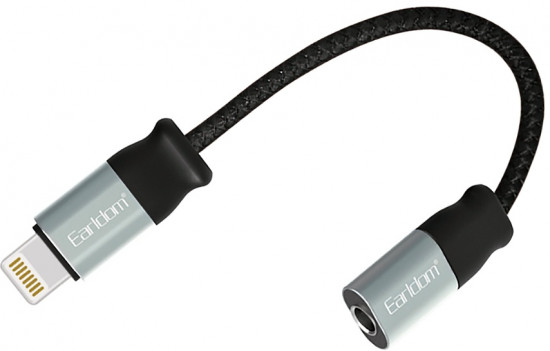 Кабель-переходник Earldom ET-OT50 Jack 3.5mm (F) на Lightning (M)
