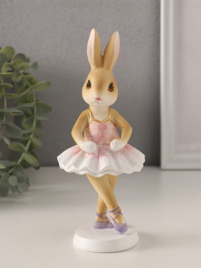 Фигурка «Зайка-балерина в бело-розовой пачке»