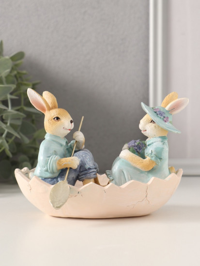 Фигурка «Парочка кроликов: свидание в лодочке»