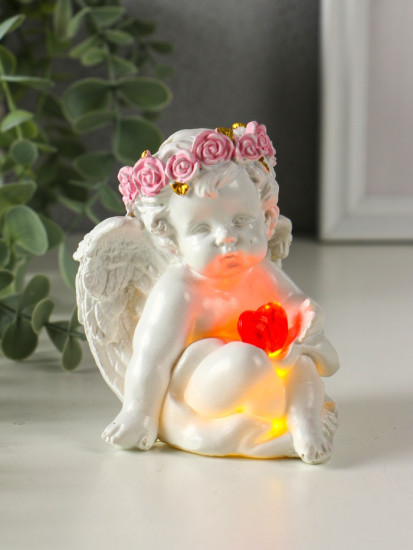 Фигурка светящаяся «Ангел - воздушный поцелуй в форме сердца»