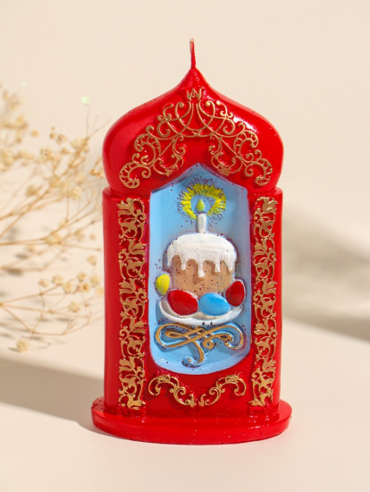 Свеча декоративная «Пасхальная свеча с куличиком»