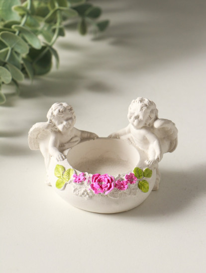 Подсвечник «Ангелы с цветами»