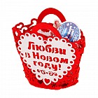 Набор полотенец в корзинке «Любви в Новом году» (30х30 см), 2 шт