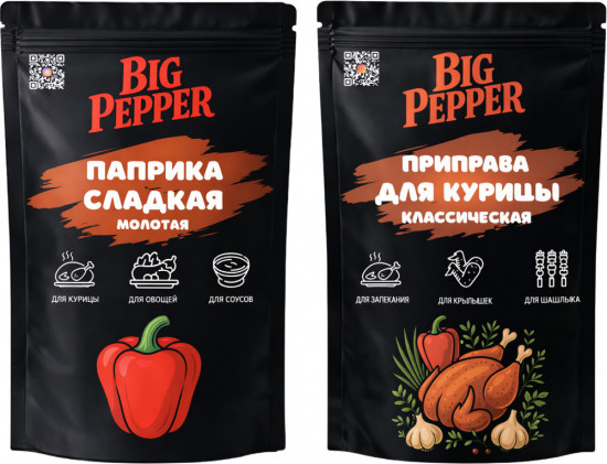 Набор приправ «Для курицы классическая и паприка сладкая молотая»