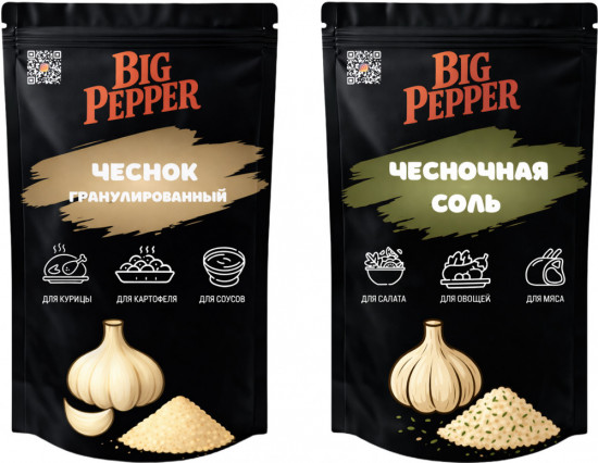 Набор приправ «Чеснок гранулированный и чесночная соль»