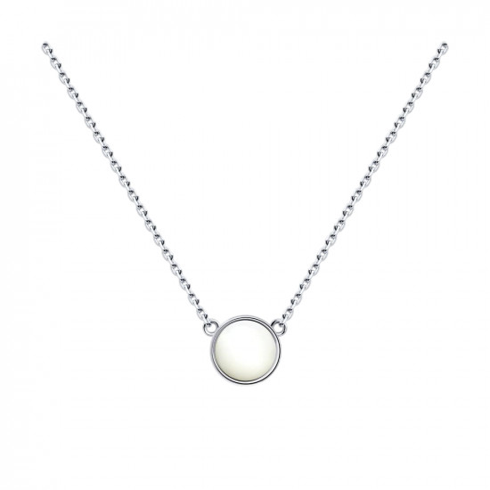 Колье из серебра с лунным камнем