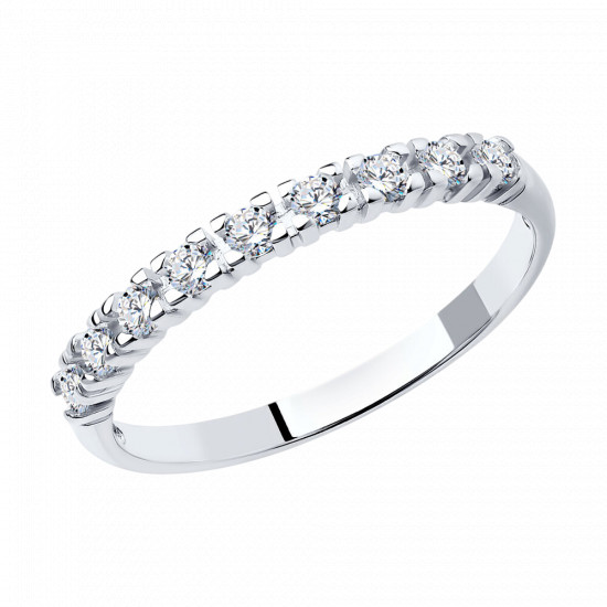 Кольцо из серебра с фианитами