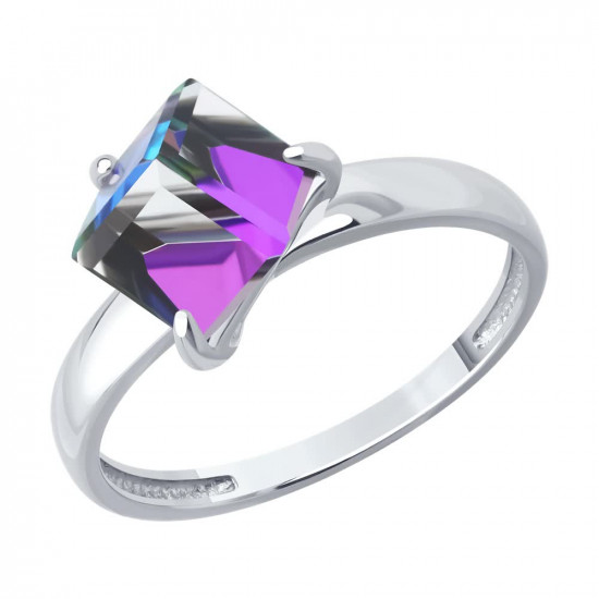 Кольцо из серебра с кристаллом