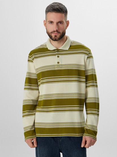 Лонгслив-поло мужской