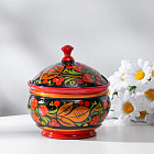 Сахарница большая, хохлома