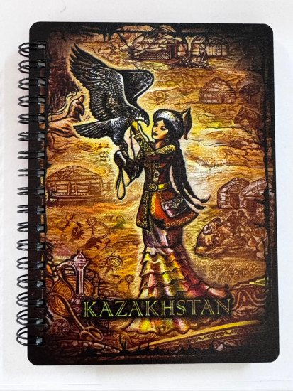 Блокнот деревянный для записей «Казахстан»
